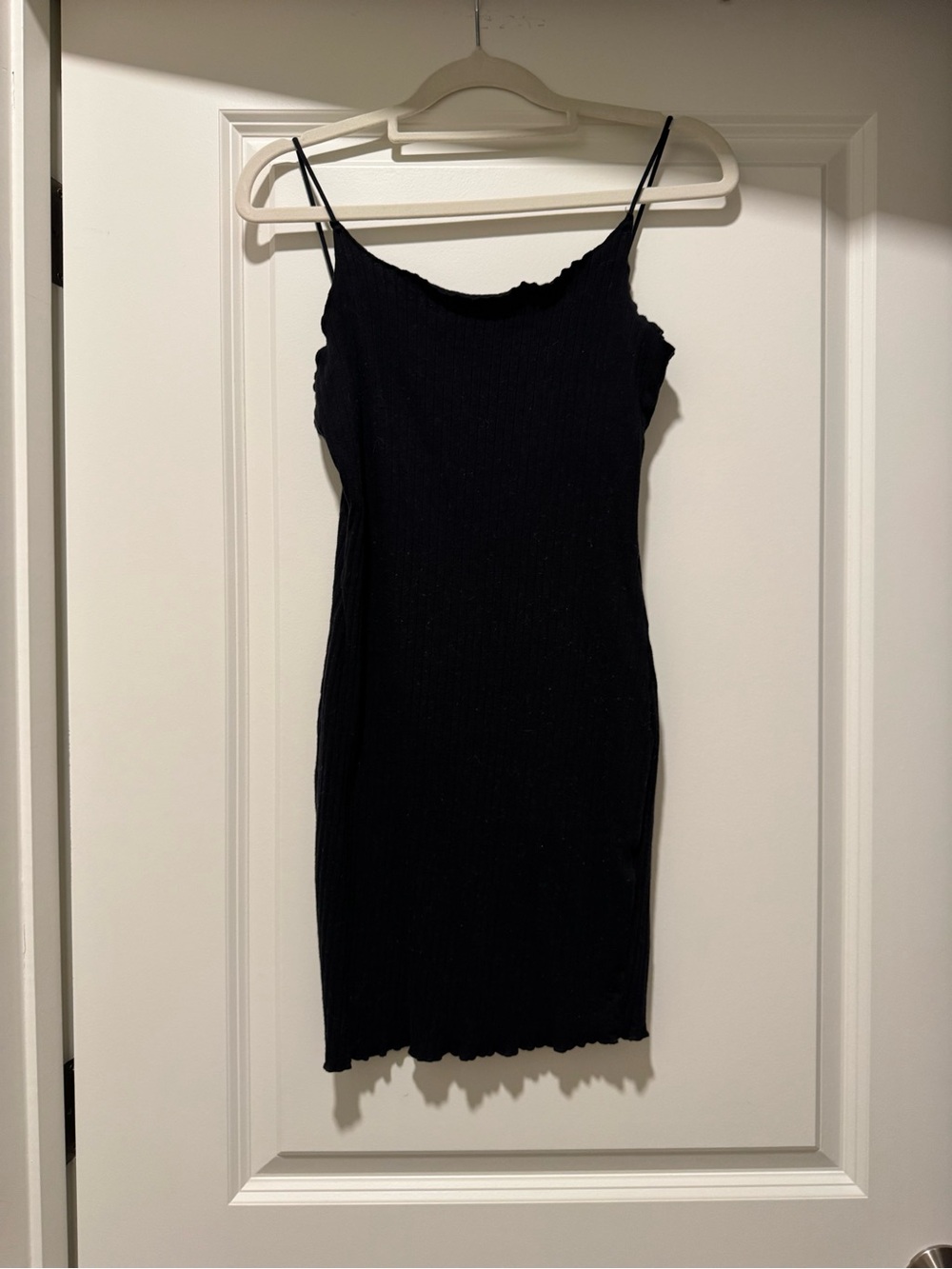 Women's Black Spaghetti Strap Bodycon Dress